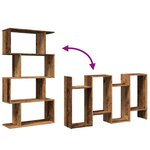 vidaXL Étagère séparatrice de pièce à 4 niveaux vieux bois 70x24x129cm