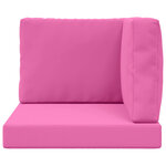 vidaXL Coussin de canapé d'extérieur 3 Pièces Rose Polyester