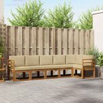 vidaXL Ensemble de canapés d'extérieur 6 pc Naturel et Beige