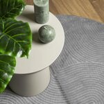 vidaXL Tapis IZA poils courts style scandinave gris Ø 200 cm