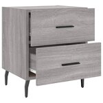 vidaXL Tables de chevet 2 Pièces sonoma gris 40x35x47 5 cm