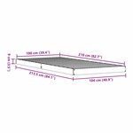 vidaXL Cadre de lit surélevé Naturel 100 x 210 cm Bois de pin massif