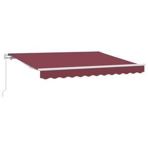 vidaXL Auvent Rétractable Bordeaux 250 x 200 cm Polyester  Aluminium