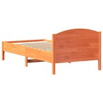 vidaXL Cadre de lit sans matelas cire marron 90x200 cm bois pin massif