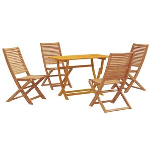 vidaXL Ensemble de salle à manger pour jardin 5 Pièces Marron
