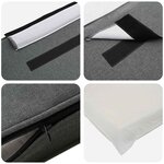 vidaXL Tête de lit capitonnée Blanc et gris clair 150 cm Pin massif