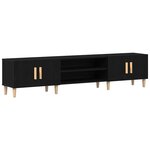 vidaXL Meuble TV Chêne noir 180 x 31.5 x 40 cm Bois d'ingénierie
