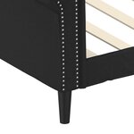 vidaXL Lit de jour sans matelas noir 90x190 cm similicuir