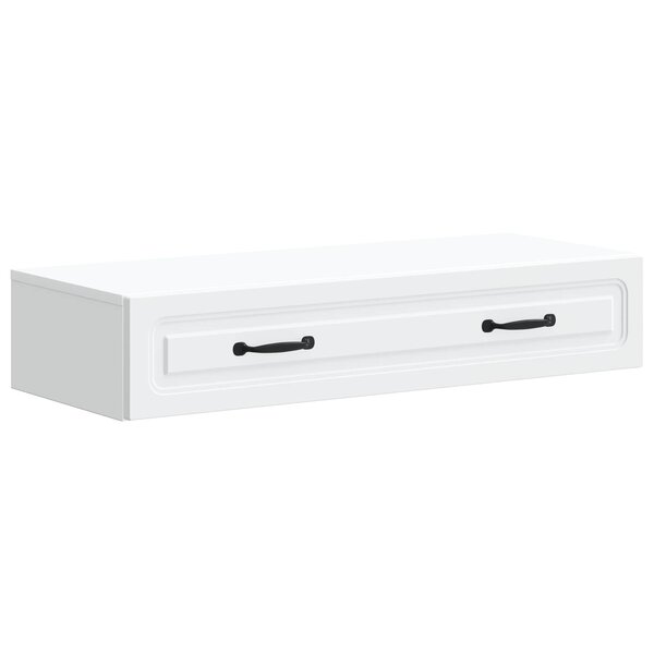 vidaXL Table d'appoint murale Blanc 87 5 x 34 5 x 17 cm