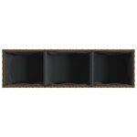 vidaXL Jardinières et roulettes 2Pièces marron 107x32x38cm résine tressée