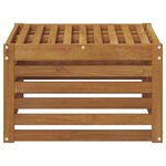 vidaXL Pouf d'Extérieur Bois d'Acacia Massif Naturel 59 x 59 x 37 cm