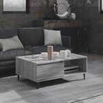 vidaXL Table basse sonoma gris 90x60x35 cm bois d'ingénierie