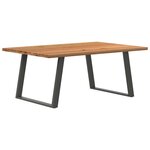 vidaXL Table à manger marron clair bois de chêne massif rectangulaire