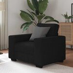 vidaXL Fauteuil noir 60 cm tissu