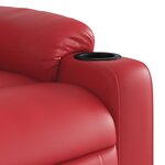 vidaXL Fauteuil de massage inclinable électrique rouge similicuir