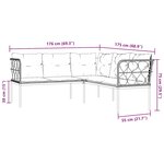 vidaXL Ensemble de canapés de jardin et coussins noir acier textilène
