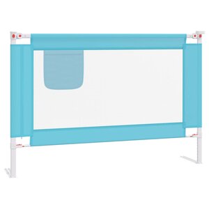vidaXL Barrière de sécurité de lit d'enfant Bleu 100x25 cm Tissu