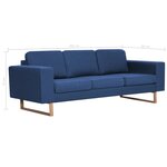 vidaXL Ensemble de canapé 2 Pièces Tissu Bleu