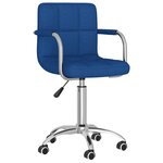 vidaXL Chaise pivotante de bureau Bleu Tissu