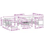 vidaXL Ensembles de canapés 11 pc Bois d'Acacia Massif
