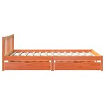 vidaXL Cadre de lit sans matelas cire marron 160x200cm bois pin massif