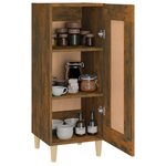 vidaXL Buffet Chêne fumé 34 5x34x90 cm Bois d'ingénierie