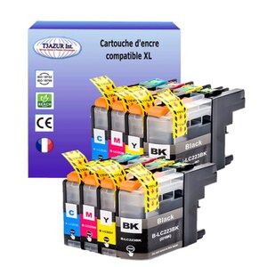 T3AZUR Lot de 8 Cartouches compatibles avec Brother LC223 XL pour  Brother MFC-J480DW  MFC-J5320DW  MFC-J5620DW  MFC-J5625DW
