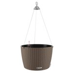 LECHUZA Jardinière suspendue NIDO Cottage 35 ALL-IN-ONE Marron sable