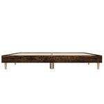 vidaXL Cadre de lit sans matelas chêne fumé 140x190 cm bois ingénierie