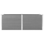 vidaXL Lit surélevé de jardin 250x100x91 cm WPC Gris