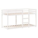 vidaXL Lit superposé sans matelas blanc 90x200 cm bois de pin massif