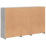 vidaXL Buffet avec lumières LED sonoma gris 162x37x100 cm