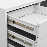 Armoire de bureau rangement avec étagère réglable 90 x 40 x 102 cm en acier gris clair 02_0046904