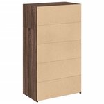 vidaXL Buffet haut chêne marron 70x41x124 cm bois d'ingénierie