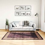 vidaXL Tapis lavable antidérapant 120x180 cm noir et doré