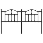 vidaXL Tête de lit métal noir 180 cm