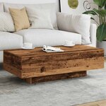 vidaXL Table basse vieux bois 100x49 5x31 cm bois d'ingénierie