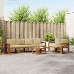vidaXL Ensemble de canapés d'extérieur 7 Pièces Naturel et Beige