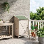 vidaXL Abri de jardin Blanc 59 5 x 56 x 113 5 cm Bois de Sapin Massif