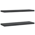 vidaXL Étagères murales 2 Pièces 75x23 5x3 cm noir acier inoxydable