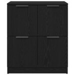 vidaXL Buffet Chêne noir 60 x 30 x 70 cm Bois d'ingénierie
