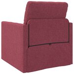 vidaXL Canapé-lit avec coussin Rouge bordeaux 74 x 77 x 81 cm tissu