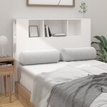 vidaXL Armoire à tête de lit Blanc 120x18 5x102 5 cm
