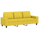 vidaXL Ensemble de canapés 4 Pièces jaune clair tissu