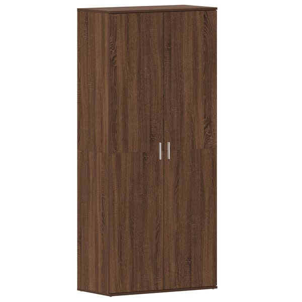 vidaXL Cabinet à chaussures Chêne brun 80x39x180 cm Bois reconstitué