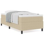 vidaXL Lit à ressorts avec matelas gris vert clair  80 x 200 cm  en velours côtelé.