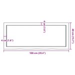 vidaXL Dessus de table 100x40x(2-4) cm bois de chêne massif non traité