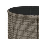 vidaXL Canapé de jardin avec table coussins rond gris résine tressée