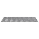 vidaXL Plaques à damier 4 Pièces Argent 70 x 40 cm Aluminium