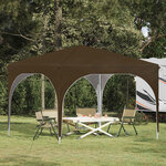 vidaXL Tente de fête pop-up 290 x 290 x 245 cm Taupe